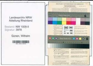Entnazifizierung Wilhelm Gonen , geb. 22.04.1898 (Krankenpfleger)