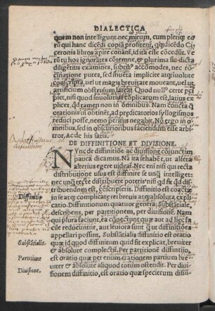 De Diffinitione et Divisione.