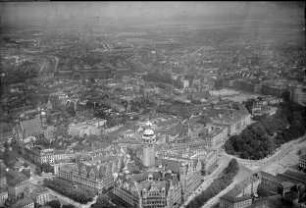 Leipzig, Innenstadt, Neues Rathaus, Thomaskirche, Hauptbahnhof, Lenné-Anlage, Augustusplatz