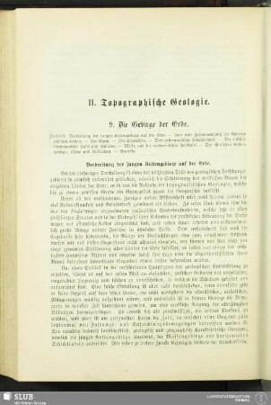 II. Topographische Geologie