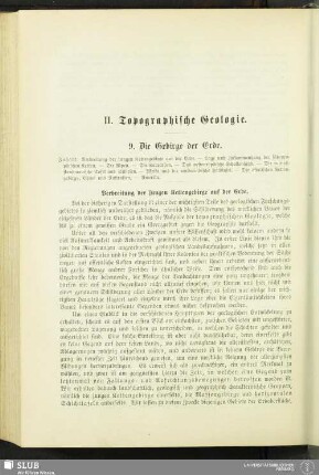 II. Topographische Geologie