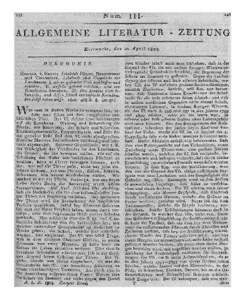 Pilger, F.: Lehrbuch zum Unterricht des Landmannes ... . Gießen: Heyer 1802