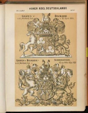 Taf. 11. Grafen v. Bismark. - Grafen v. Bismark-Schierstein.