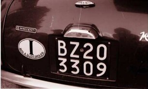 Meran Dorf Tirol: Autoschild, I bin a Südtiroler