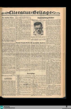 Karlsruher Tagblatt, Literatur-Beilage