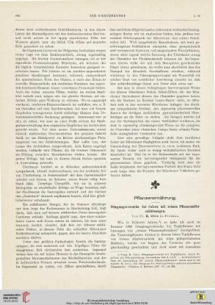 1: Düngungsversuche bei Coleus mit reinen Pflanzennährsalzlösungen