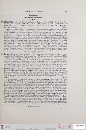 Pfefferkorn De judaica confessione 1508 (Nr. 321 - 384)