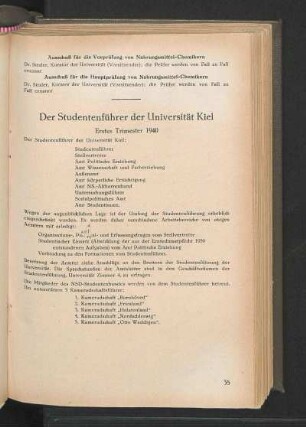 Studentenführer der Universität Kiel