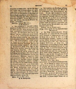 Königlich Bayerisches Intelligenzblatt für den Rezat-Kreis. 1818
