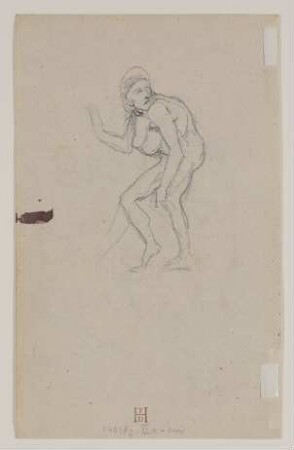 Gebeugte Figur [Entwurf zu einem Illustrationszyklus mit Szenen aus Homers "Ilias"]