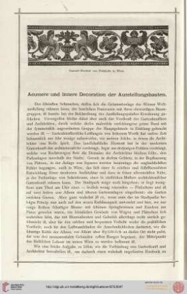 Äußere und innere Decoration der Ausstellungsbauten
