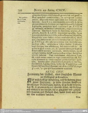 Artic. CXCV. Formirung der Urtheil, eines sorglichen Manns im Gefängniß zu bewahren