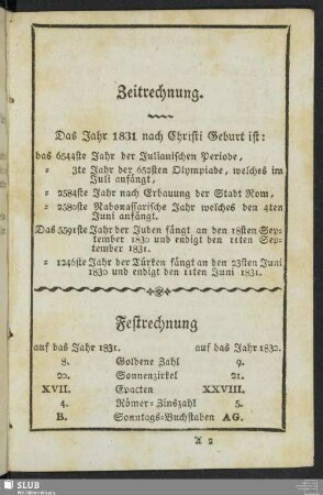 Zeitrechnung