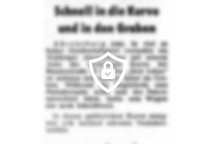 Schnell in die Kurve und in [Name maskiert]