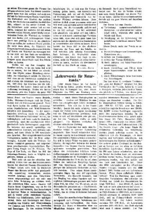 Lehrerverein für Naturkunde