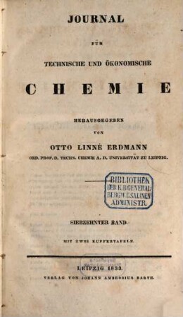 Journal für technische und ökonomische Chemie, 17. 1833