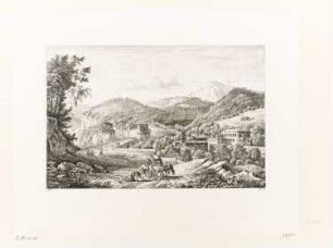 Landschaft mit Staffage, Blatt 5 der Folge "Paysages avec animaux"