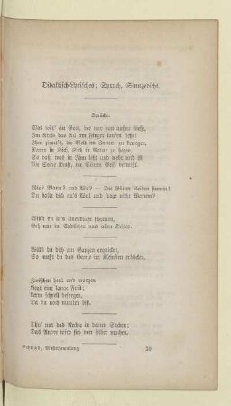 Didaktisch-Lyrisches; Spruch, Sinngedicht