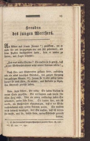 Freuden des jungen Werthers