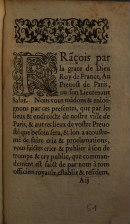 Lettres Patentes Du Roy nostre sire sur la confirmation des offices