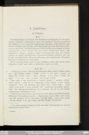 I. Lautlehre.