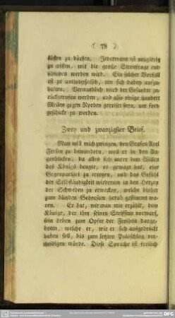 Zwey und zwanzigster Brief