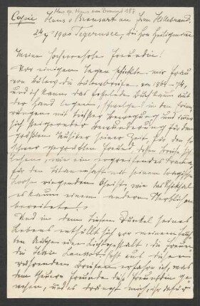 Brief an Jessie Hillebrand : 24.01.1900