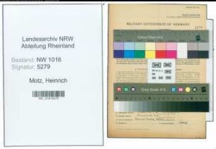 Entnazifizierung Heinrich Motz , geb. 18.11.1900 (Einzelhaendler)