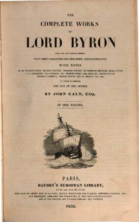The complete Works of Lord Byron