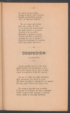 Despedida : (Canción)
