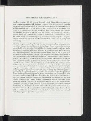 PROBLEME DER BÜHNENDEKORATION