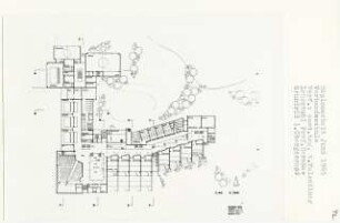Verbandsschule (Diplomarbeit bei Bernhard Hermkes): Grundriss 1. Obergeschoss 1:200