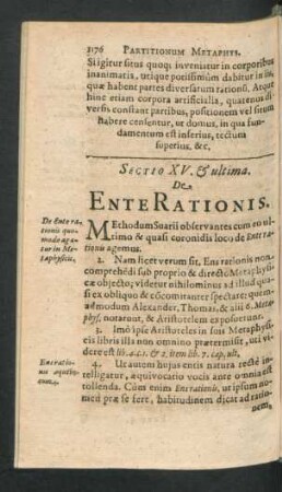 Sectio XV. & ultima. De Ente Rationis.