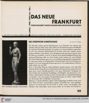 1: Die städtische Kunstschule