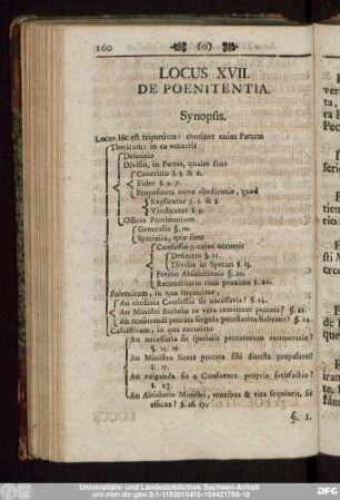 Locus XVII. De Poenitentia.