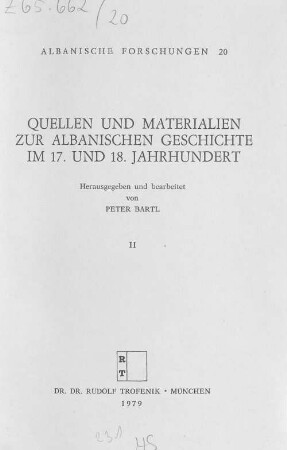 Notitie uniuersali dello stato di Albania, e dell'operato da Monsig.r Vincenzo Zmaieuich Arciuescouo di Antiuari Visitatore Apostolico dell'Albania