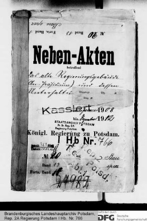 Die alten Regierungsgebäude in der Priesterstraße (Oberpräsidium, Polizeipräsidium) und deren Unterhaltung