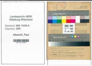 Entnazifizierung Paul Albrecht , geb. 12.02.1905 (Richter)