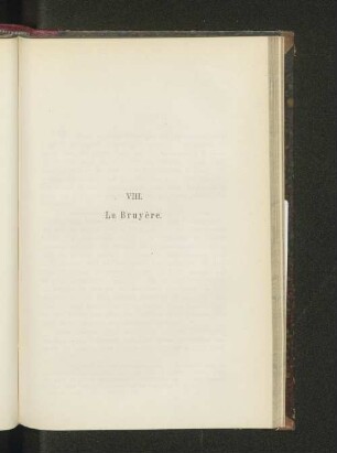 VIII. La Bruyère.