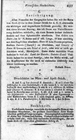 Druckfehler im März- und April-Stück
