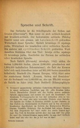 Serbische Grammatik zunächst für den Selbstunterricht