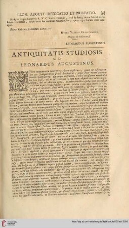 Leonardus Augustinus dedicatio et praefatio