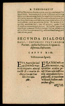 Secunda Dialogi Pars, Continens Testimonia Patrum ...