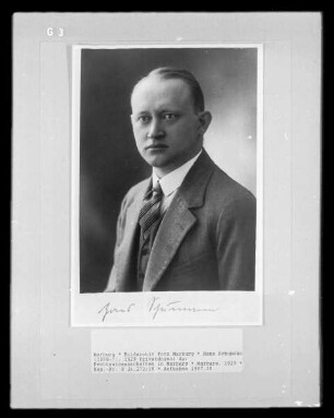 Berd Schumann (1899-?), 1929 Privatdozent der Rechtswissenschaften in Marburg