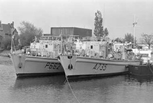 Zweitägiger Aufenthalt des französischen Patrouillenboots "Petunia" und seines Hilfsboots "Hibiscus" im Karlsruher Rheinhafen