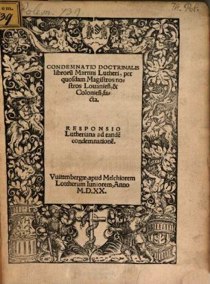 Condemnatio Doctrinalis libroru[m] Martini Lutheri