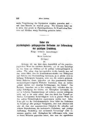 Ueber die psychologisch-pädagogischen Methoden zur Erforschung der geistigen Ermüdung : eine kritische Anmerkungen ; (Schluß)