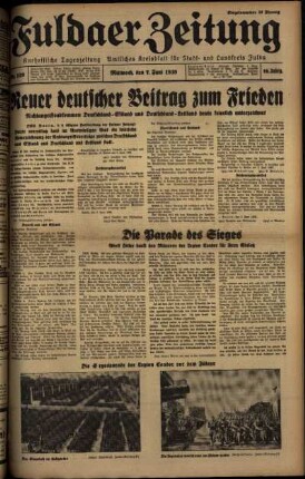 Ausgabe vom Mittwoch, den 07. Juni 1939.
