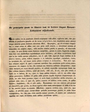 De lithuano-borussicae in slavicis letticisque linguis principatu : Commentatio. [1]
