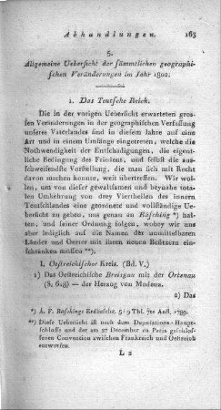 Allgemeine Uebersicht der sämmtlichen geographischen Veränderungen im Jahr 1802